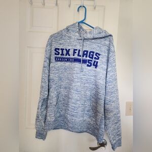 Six Flags Blue And White Pullover Hoodie